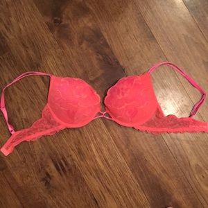 Padded bright Pink/Orange Victoria’sSecret 36B bra